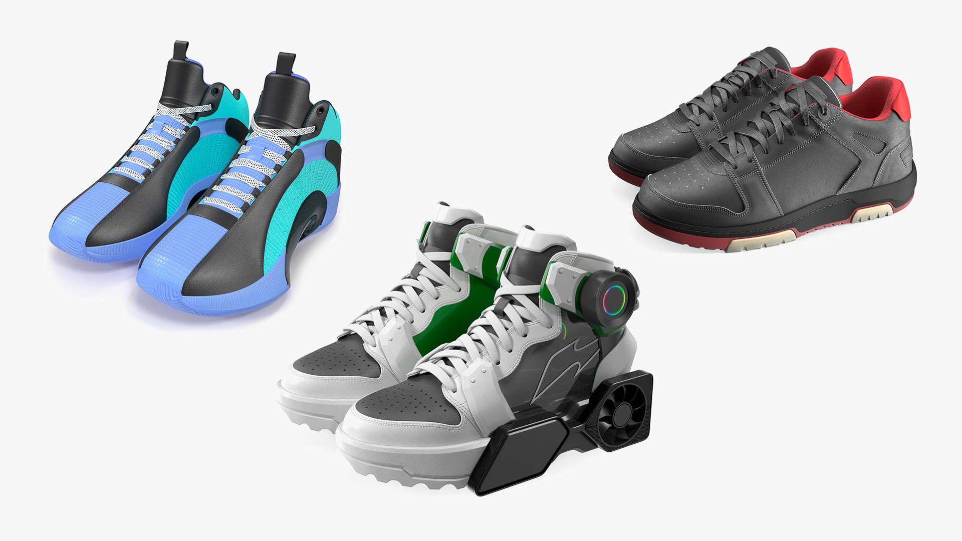 3D Sport Sneakers Collection model https://p.turbosquid.com/ts-thumb/IL/dFHjwo/tS/sportsneakerscollectionmb3dmodel001/jpg/1710345616/1920x1080/fit_q87/c71d567d2199c2ac3786c3c5d6f22ef532610faf/sportsneakerscollectionmb3dmodel001.jpg