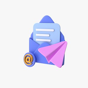 Mail Message Cartoon model