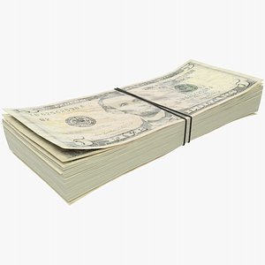 3D dollars bills banknotes