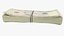3D dollars bills banknotes