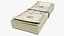 3D dollars bills banknotes