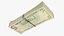 3D dollars bills banknotes