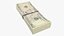 3D dollars bills banknotes
