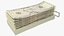 3D dollars bills banknotes