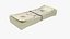 3D dollars bills banknotes