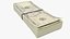 3D dollars bills banknotes