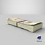 3D dollars bills banknotes