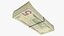 3D dollars bills banknotes