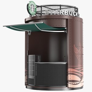 Starbucks Coffee Kiosk 3D