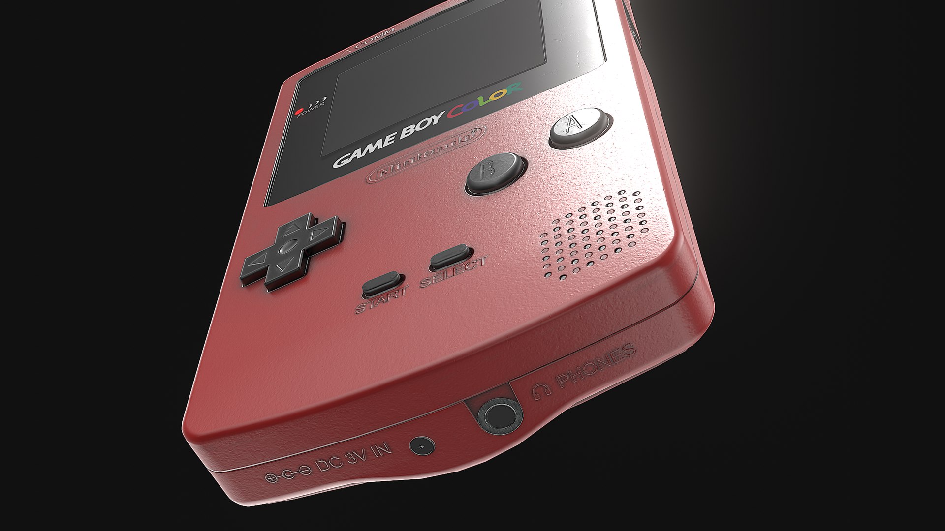 3D Nintendo Game Boy Color - Red - TurboSquid 2167376