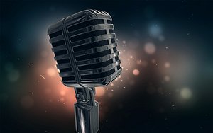 classic retro microphone 3D
