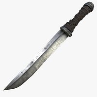 Fantasy Sword RPG Scandanavian Broad Seax Sax Sword Knife Shortsword Dagger Blade Sax  Viking