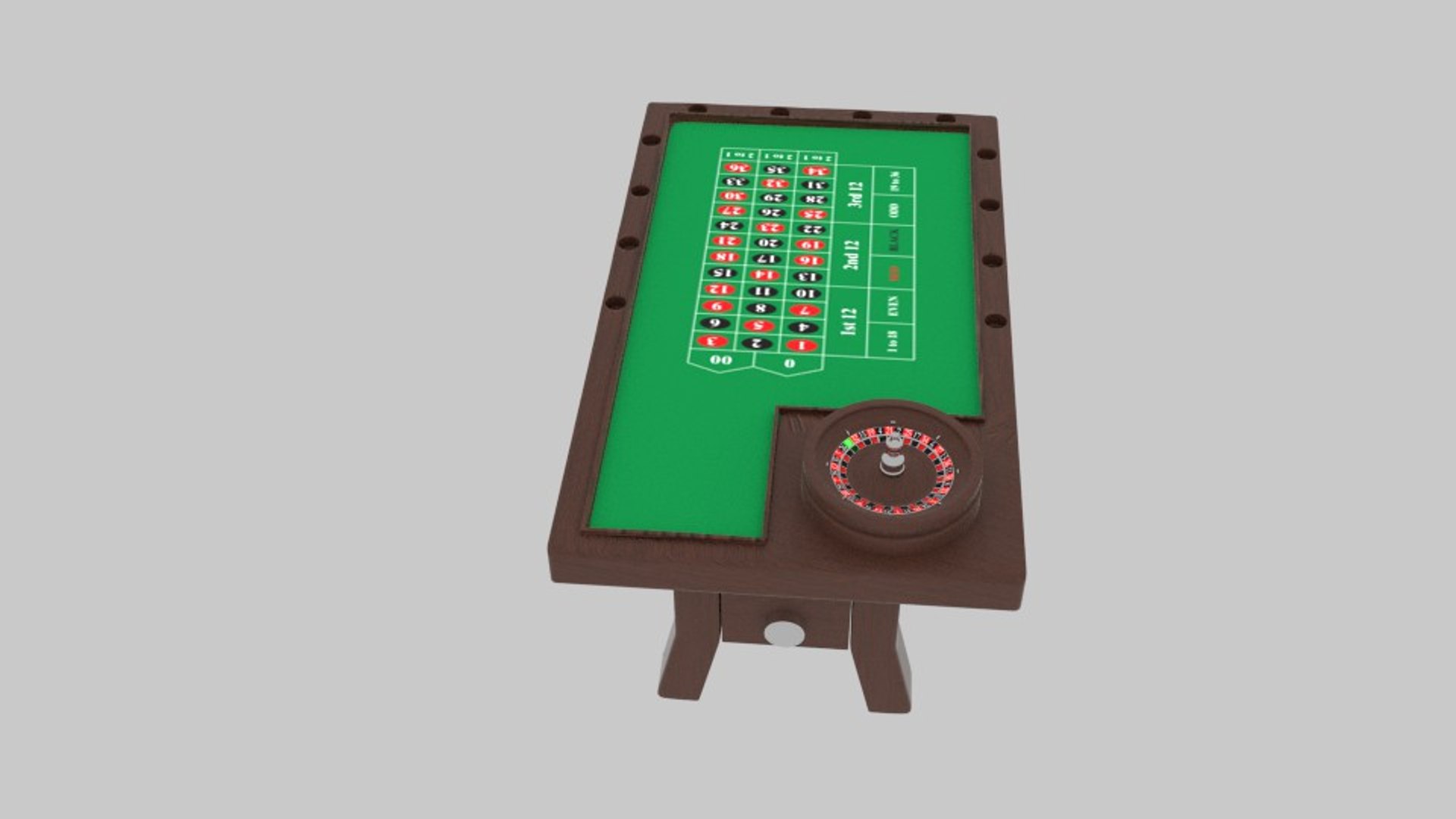 roulette table 3d model