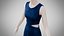 Dress 31 Indigo Velvet With Design
