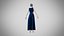 Dress 31 Indigo Velvet With Design