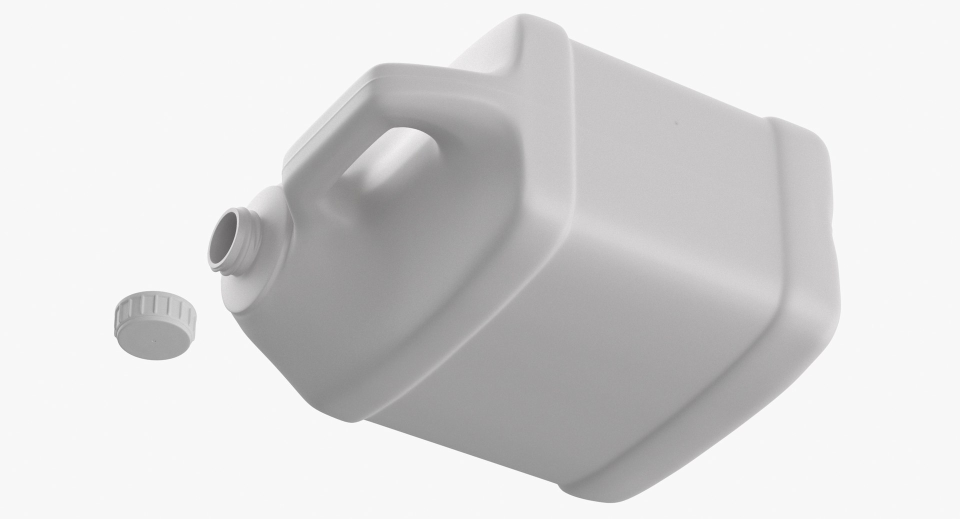 3D Plastic F Style Bottle 2 Gallon With Ribbed Plastic Buttress Cap 02 ...
