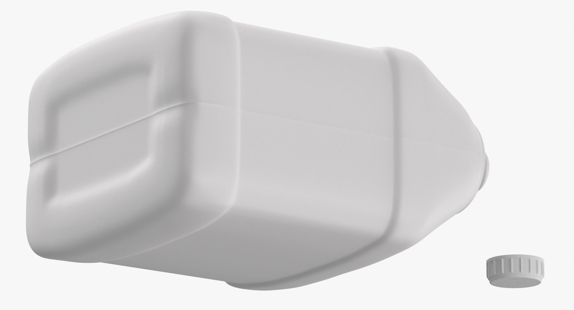 3D Plastic F Style Bottle 2 Gallon With Ribbed Plastic Buttress Cap 02 ...