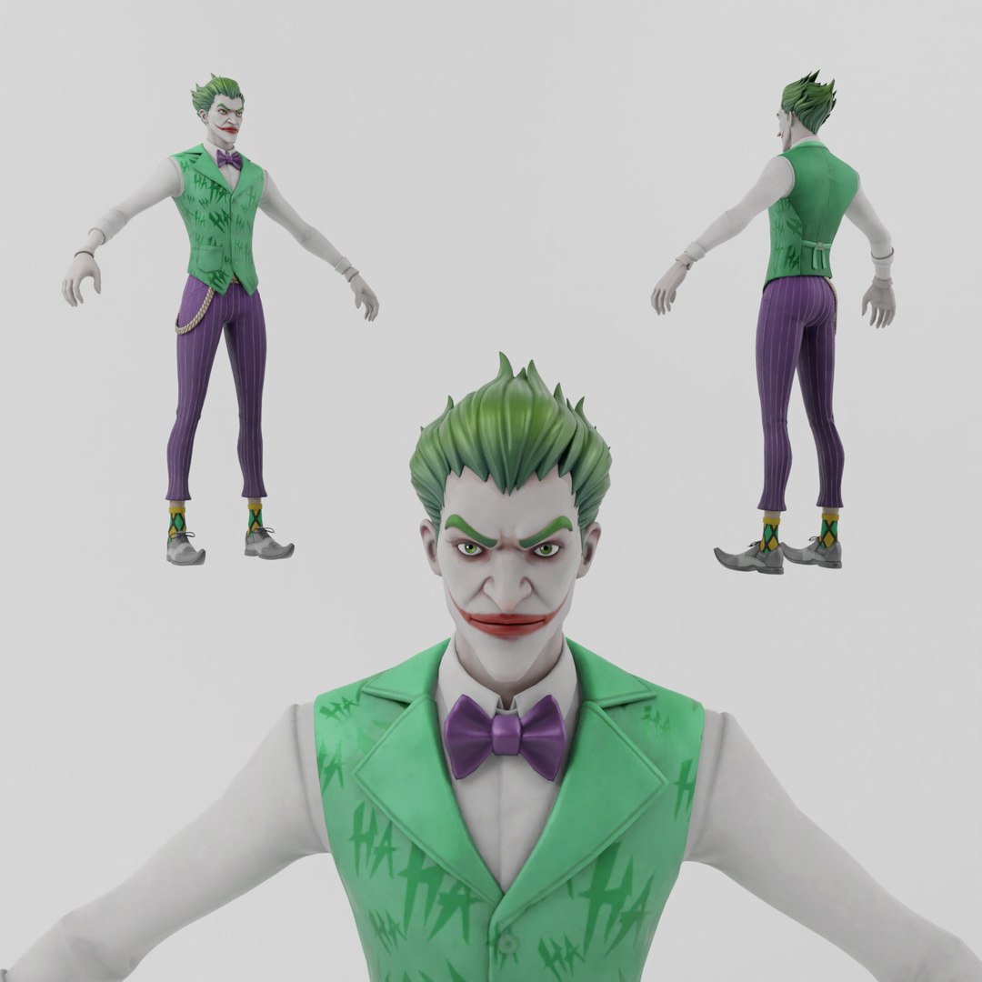 Joker Lowpoly Rigged 3D 모델 - TurboSquid 2033878