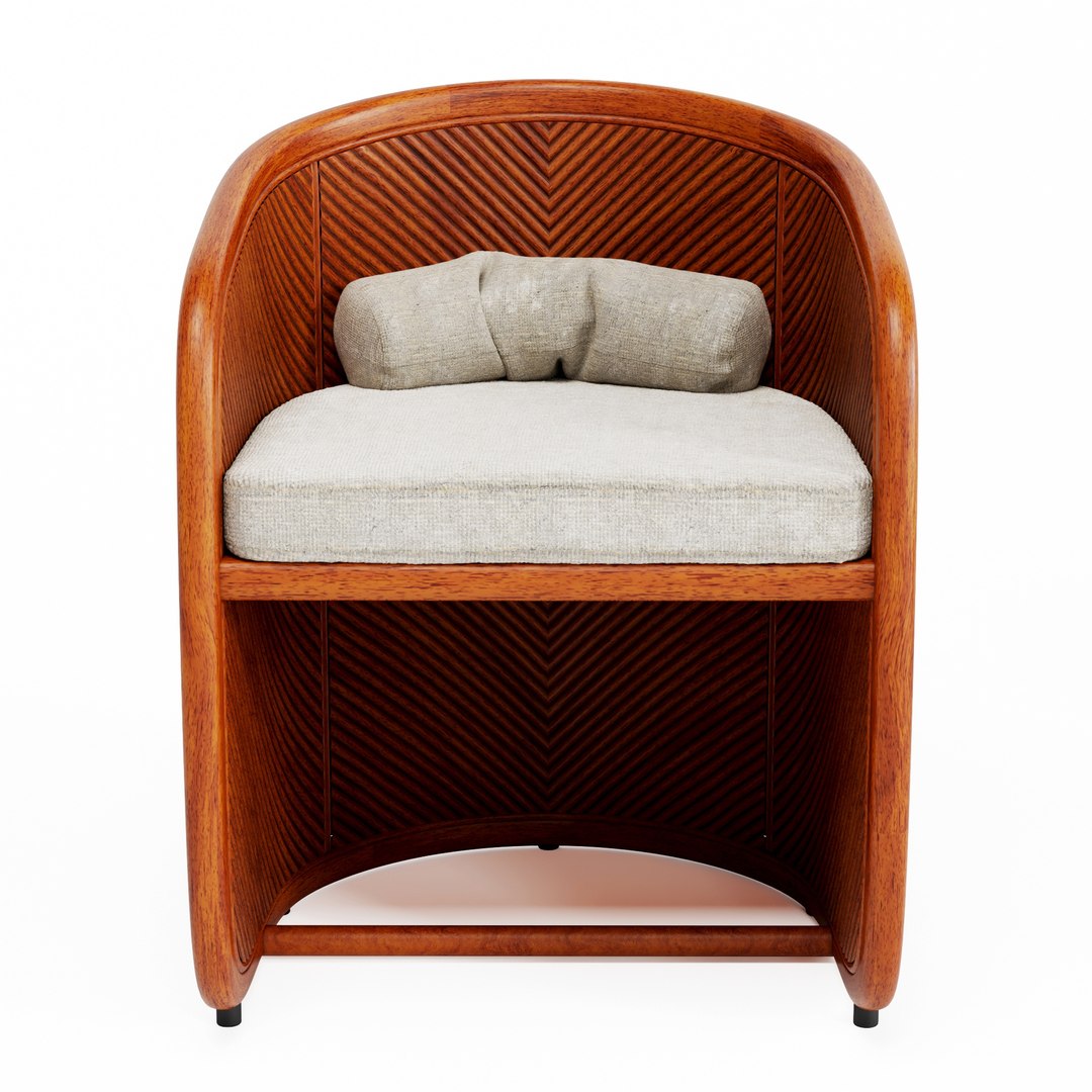 3D Amato Rattan Dining Armchair Model - TurboSquid 1915081