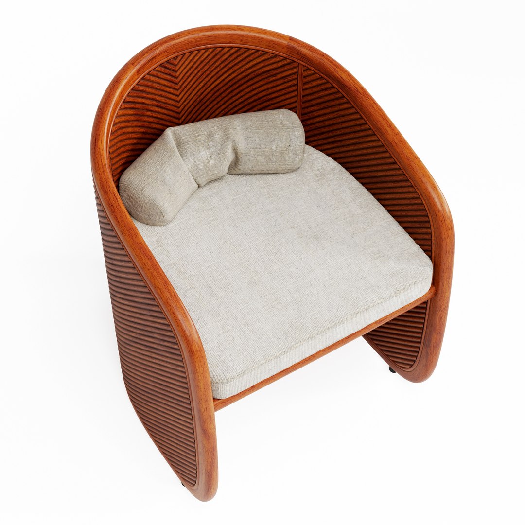 3D Amato Rattan Dining Armchair Model - TurboSquid 1915081