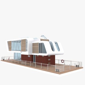 3d boat house model
