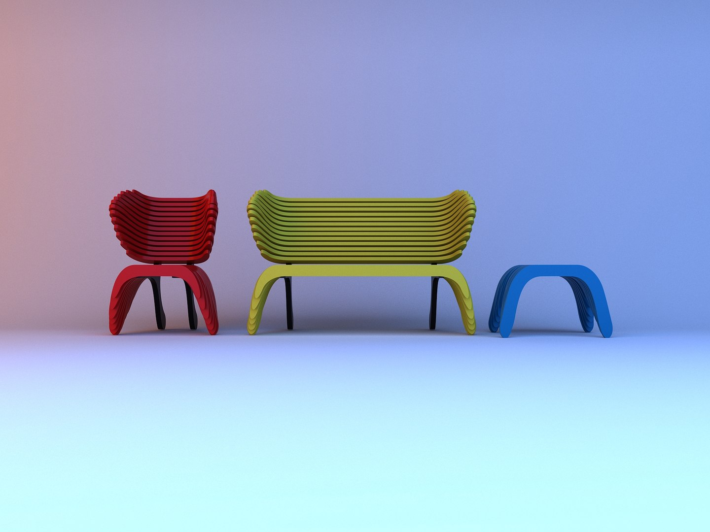 Parametric Set Furniture 3D Model 3D Model - TurboSquid 1735299