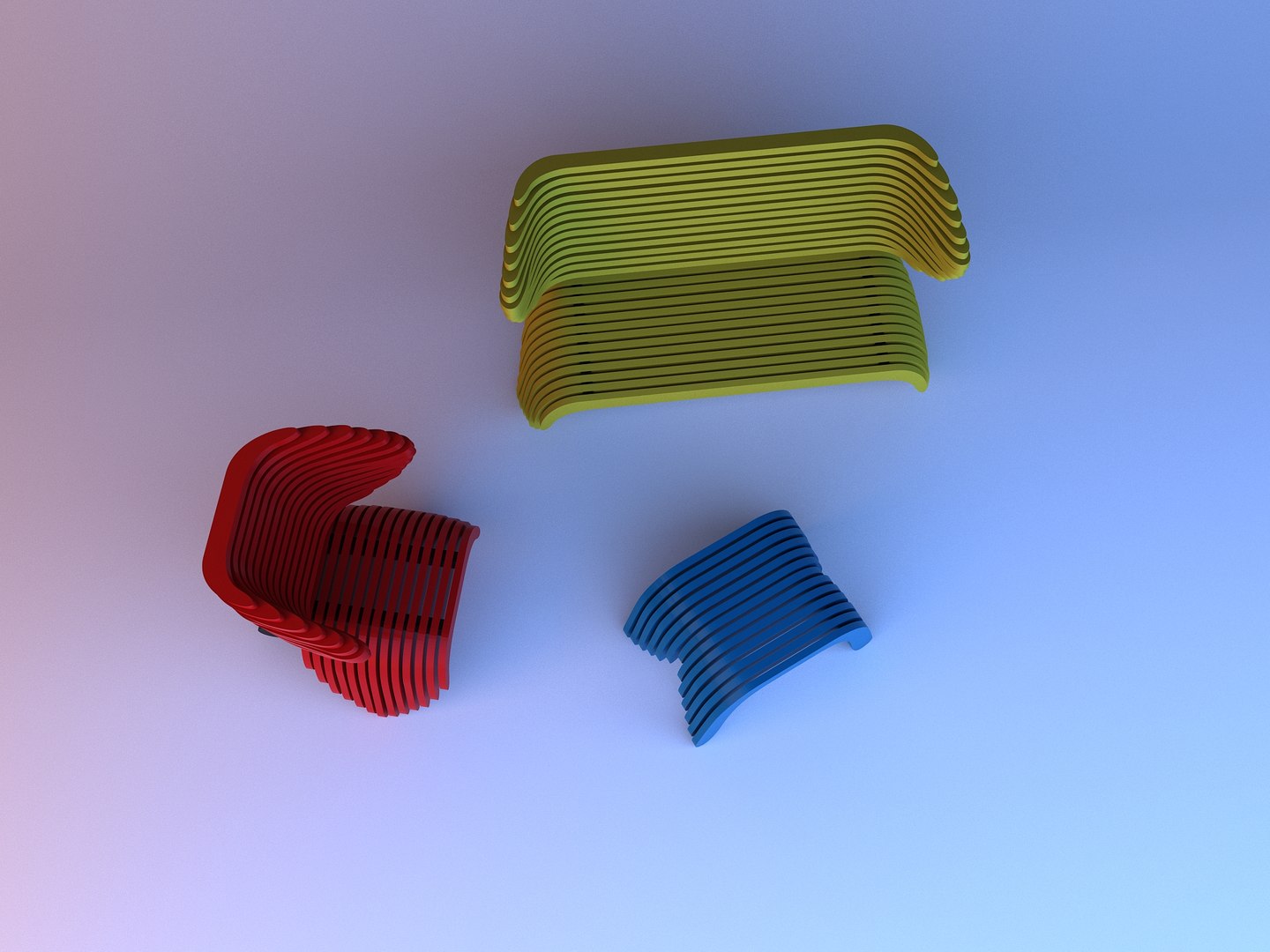 Parametric Set Furniture 3D Model 3D Model - TurboSquid 1735299