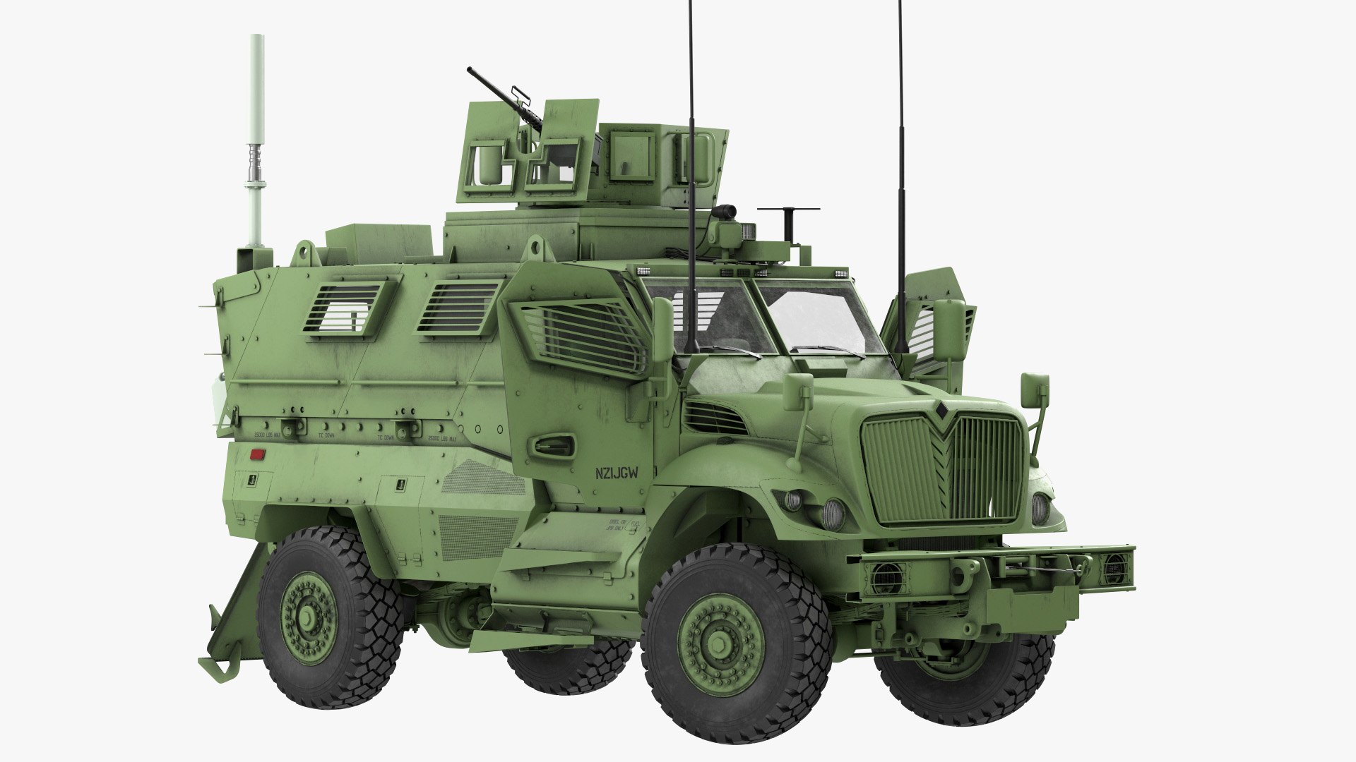 Armored Fighting Vehicle Rigged 3D model preview