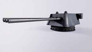 180mm artillery mount MK-3-180 mod 1938 3D model