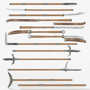 Japanese Spears Collections  Wood 3D