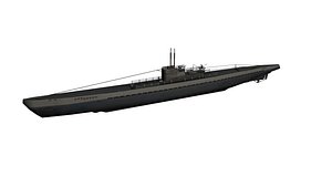 3d model german u-boat ix