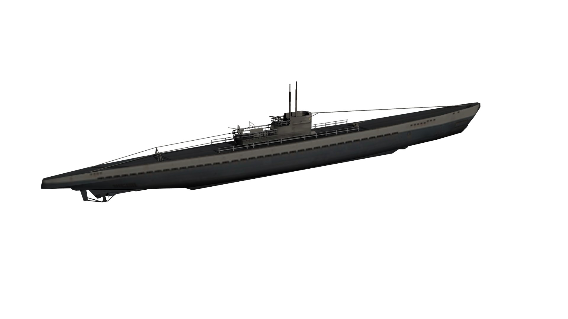 3d Model German U-boat Ix