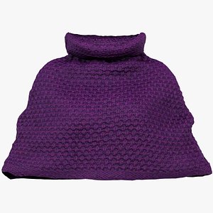 Purple Knit Wool Cape Remastered