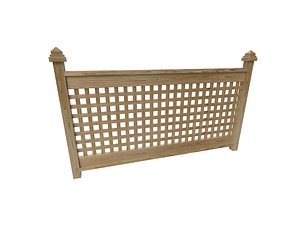 Wooden fence 3D model