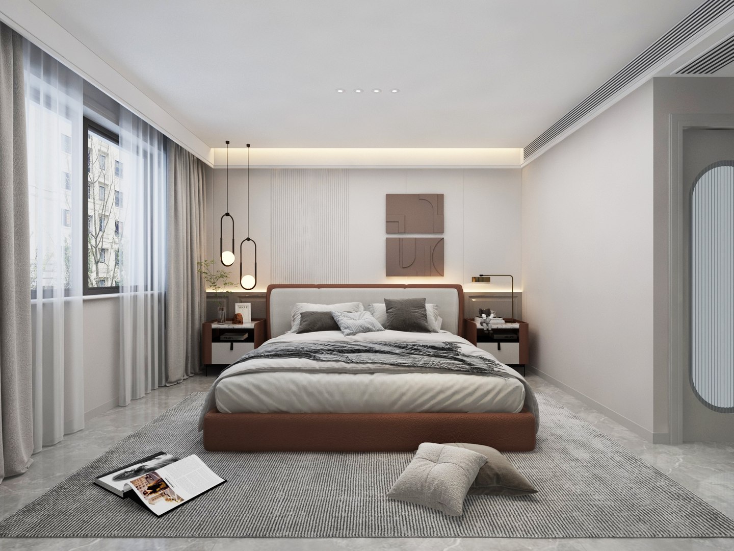 3D Modern bedroom model - TurboSquid 2056467