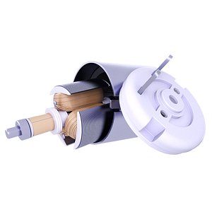 Exposed Cover Electric Motor 131 3D model