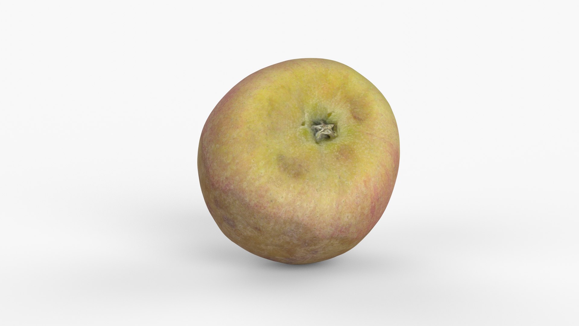 3D Photorealistic 3D Scan Of Rotten Wrinkly Overripe Old Ugly Apple ...