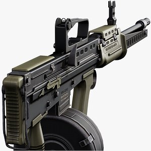 L86 LSW Rifle - Mobile Ready Low Poly