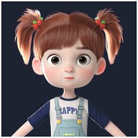 Cartoon Girl NoRig