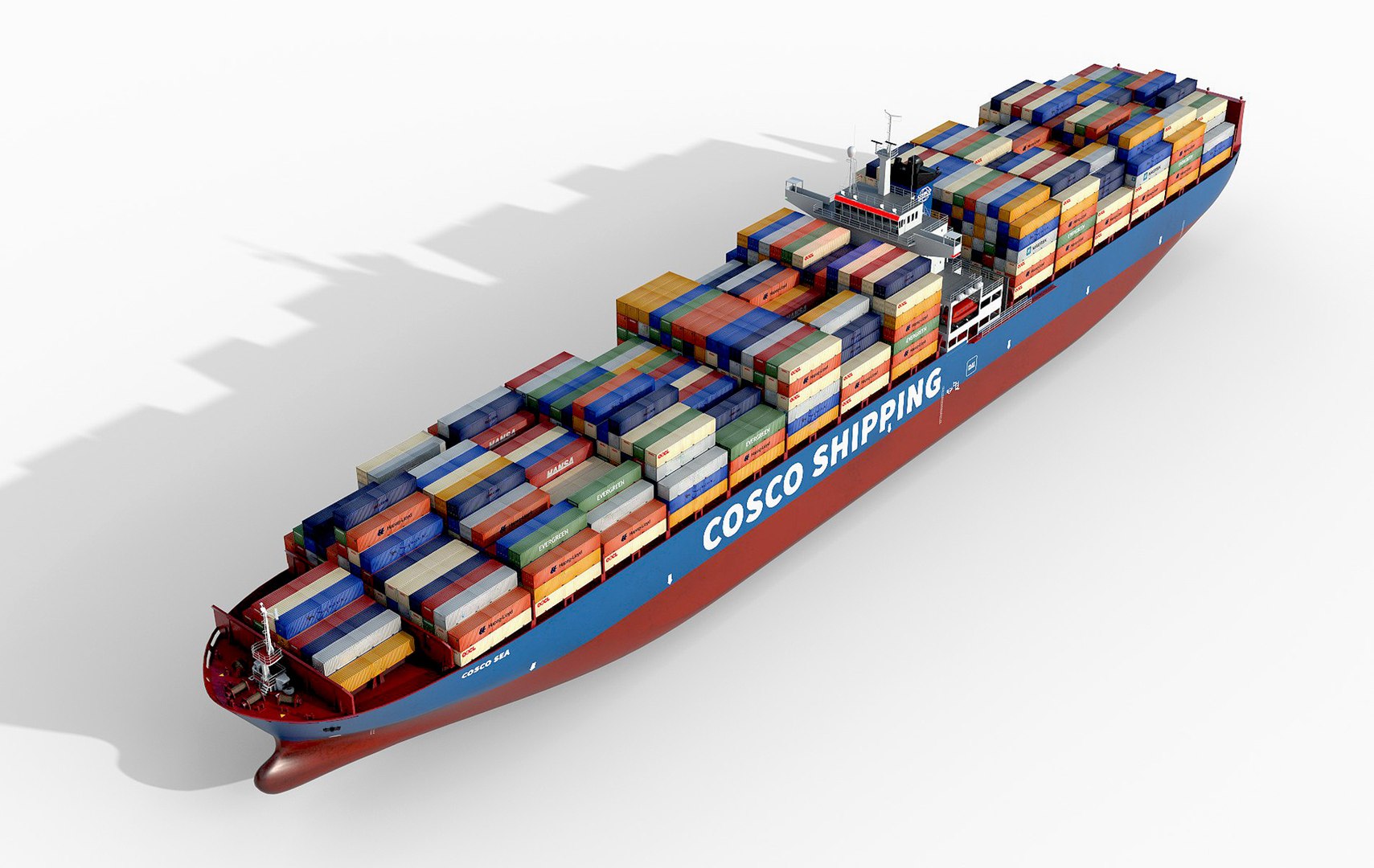 3D Cargo Container Ship 300m - TurboSquid 2281986