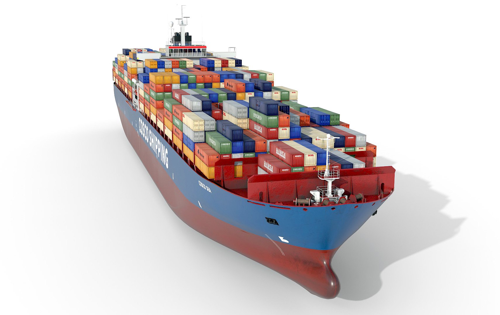 3D Cargo Container Ship 300m - TurboSquid 2281986
