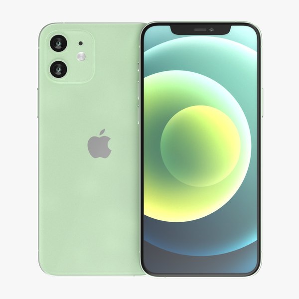 3D iphone 12 green glass