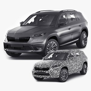 3D Test prototype SUV in camouflage