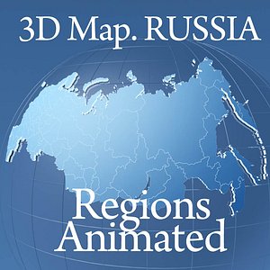 globe russia regions 3d max