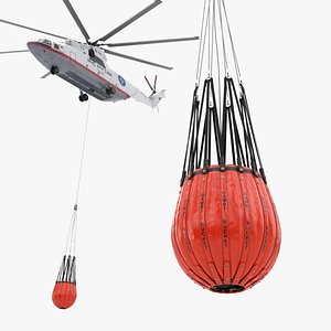 Russian EMERCOM Helicopter Mi-26 with Bambi Bucket Rigged