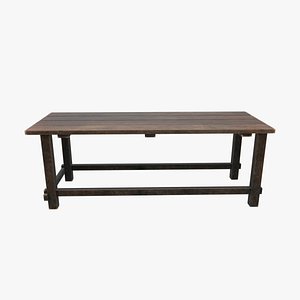 3D model Medieval Butchre Table 01