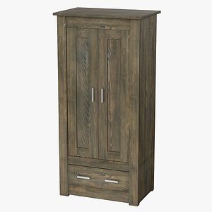 wooden wardrobe 3D