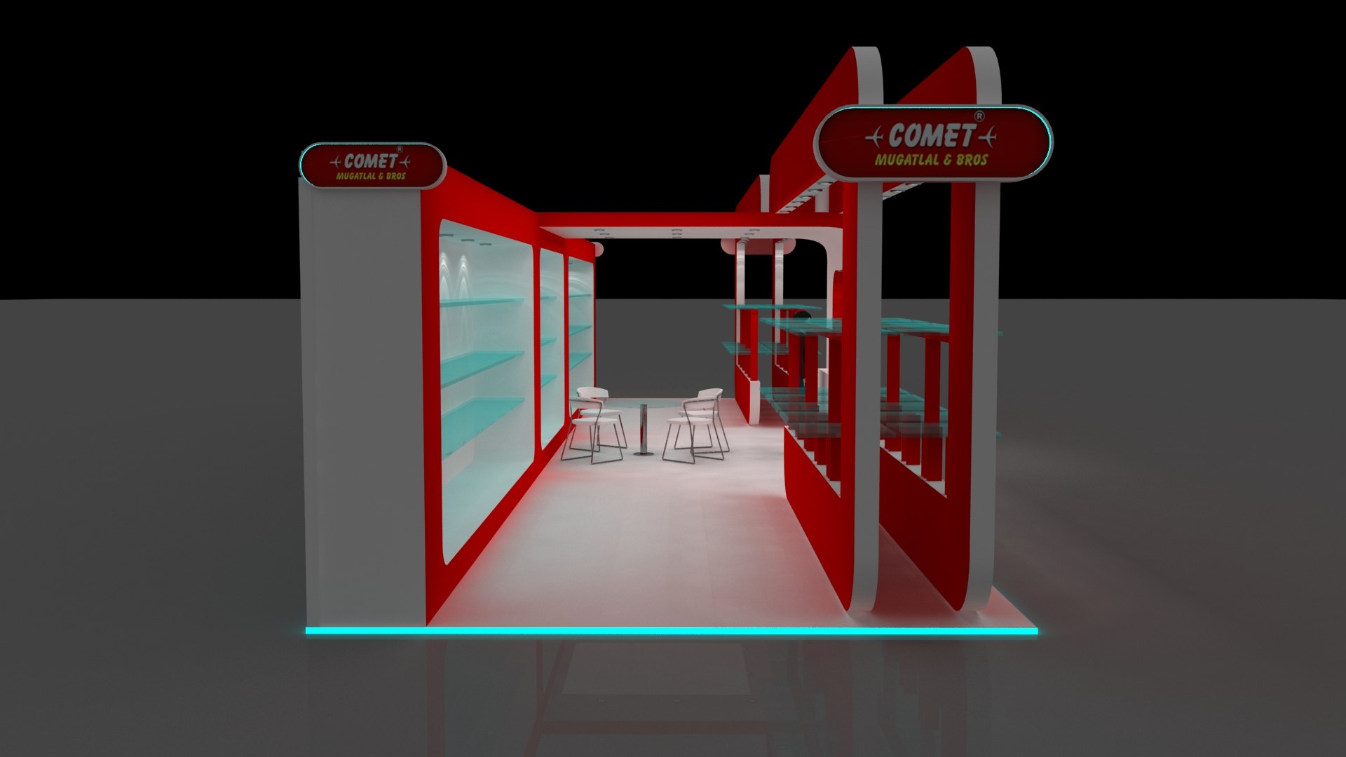 3D 3 Side Open Stand - TurboSquid 1989824