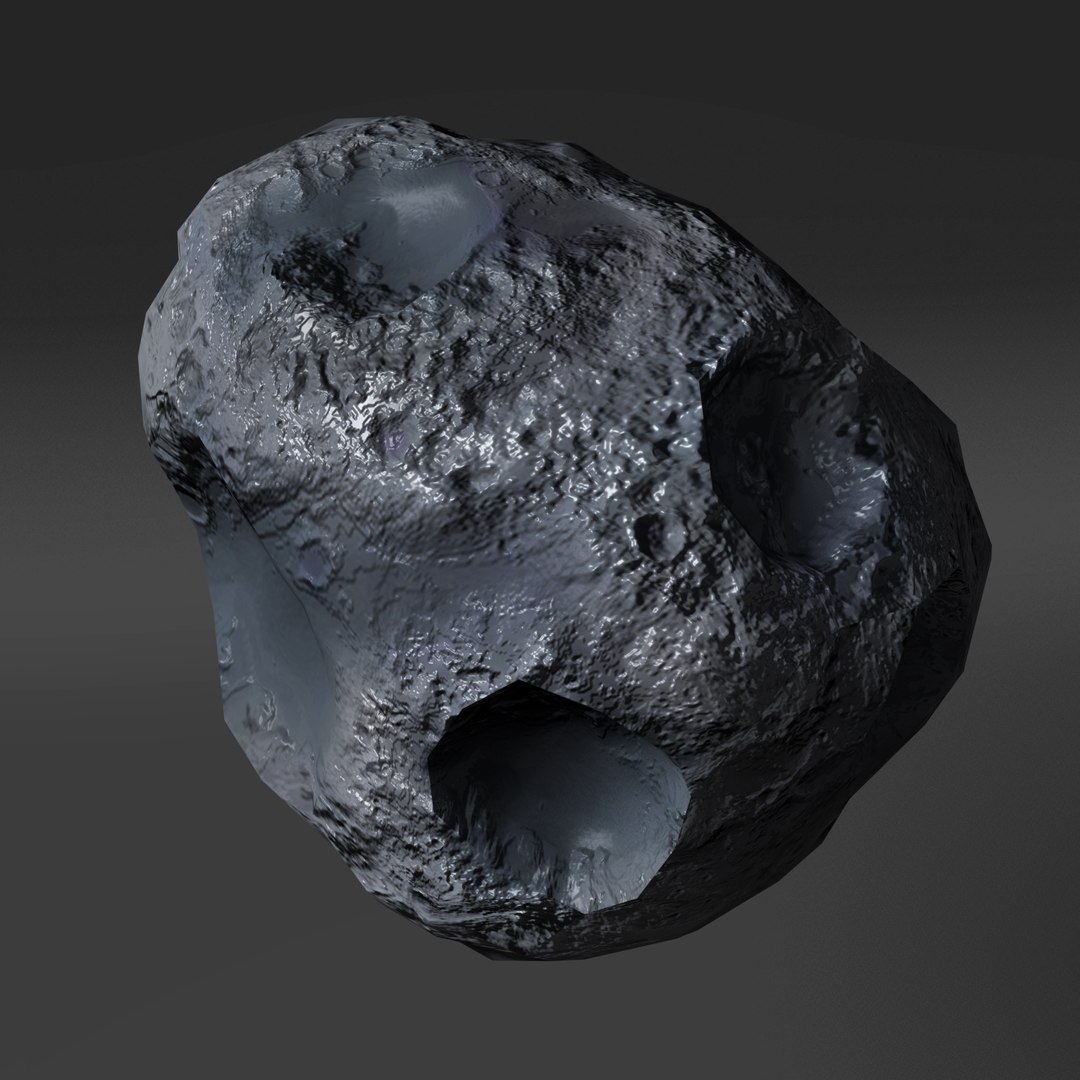 3d Model Asteroid Meteorite Meteor