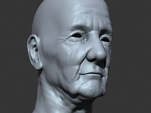 Old Man Head (Polygonal Version)
